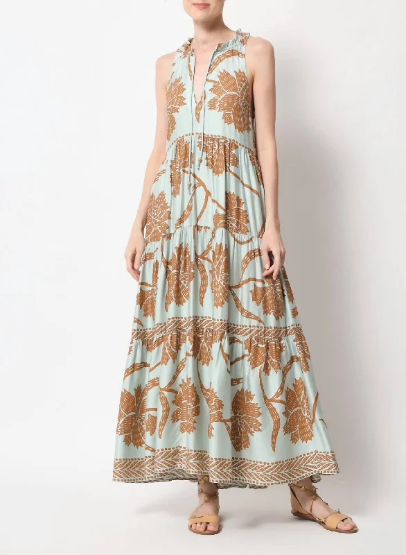 Special Discount Paola Maxi Dress In Nia Seafoam