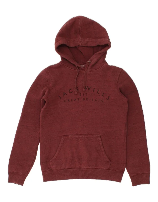 The Best Prices JACK WILLS Womens Oversized Graphic Hoodie Jumper UK 6 XS Burgundy Flecked The Best Prices JACK WILLS Womens Oversized Graphic Hoodie Jumper UK 6 XS Burgundy Flecked