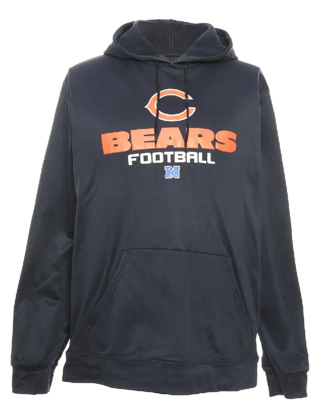 Online Specials Blue Football Hooded Sports Sweatshirt - L