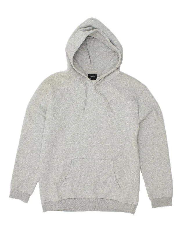 Flash Deals FIRETRAP Womens Oversized Hoodie Jumper UK 16 Large  Grey Cotton