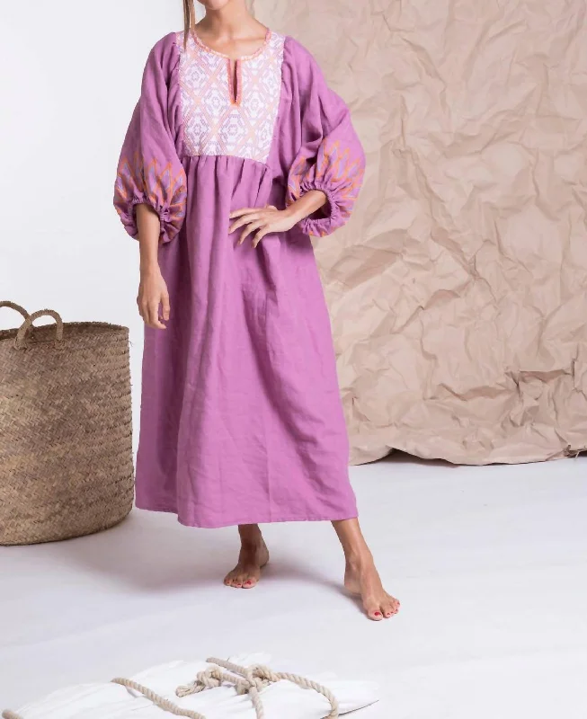 Final Markdown Butterfly Dress In Purple