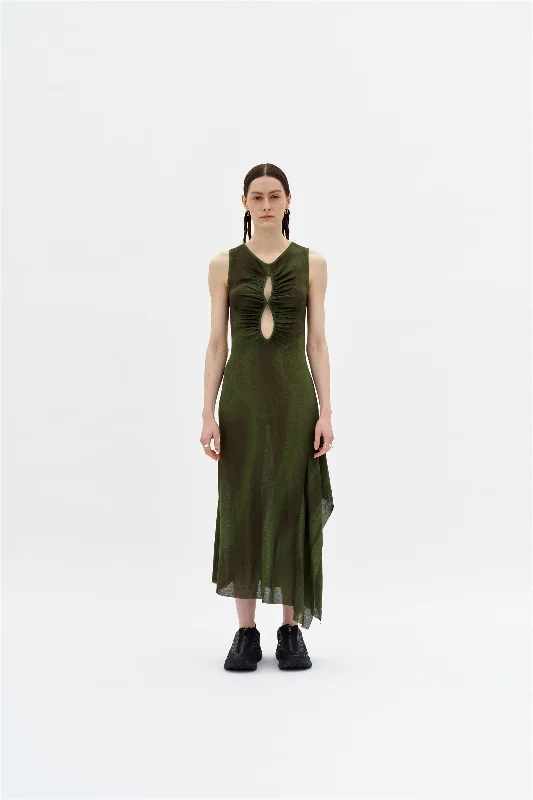 Steals and Deals ROSIE RUCHED SHEER TANK DRESS