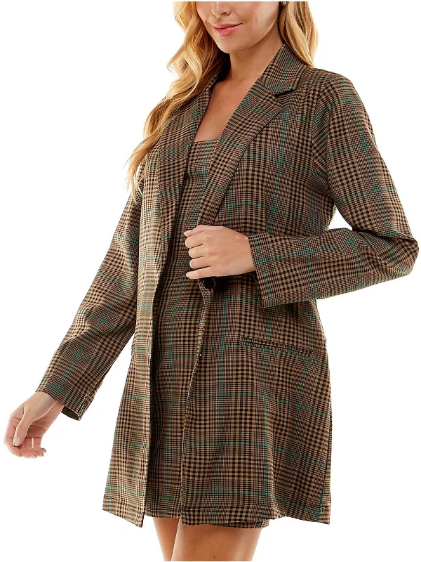 Super Sale Juniors Womens Knit Plaid Two Piece Dress