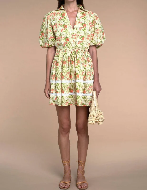 Quick Sale Daphne Dress In Bouquet Toss Peach