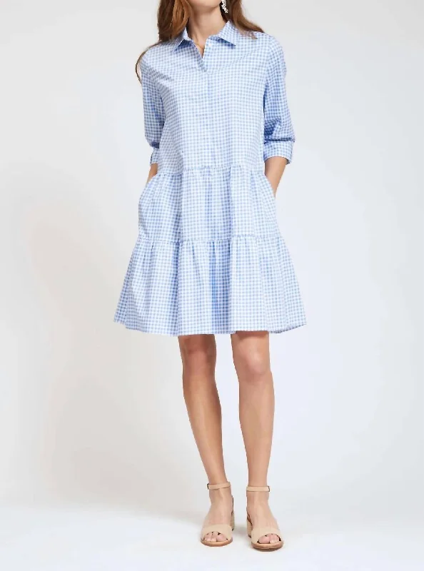 Deal Zone Hannah Gingham Dress In Multi