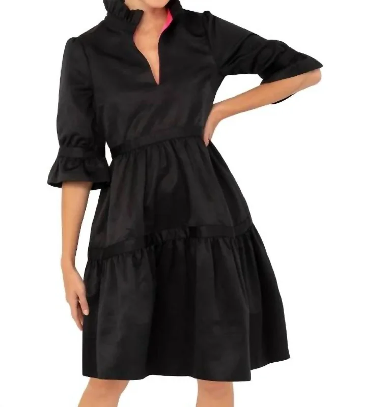 Savings Event Teardrop Dress - Faille In Black