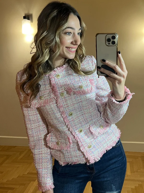 New Deals Tweed Blazer Pink