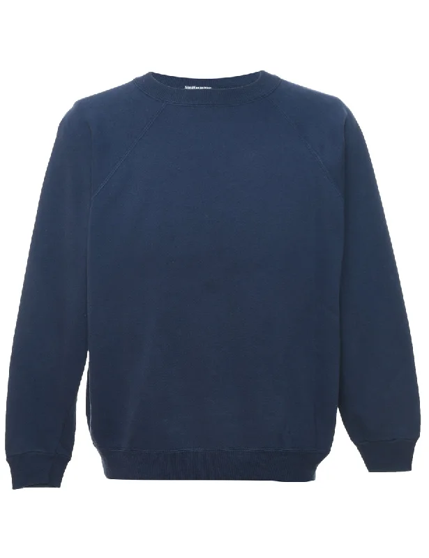 Quick Sale Navy Plain Sweatshirt - L