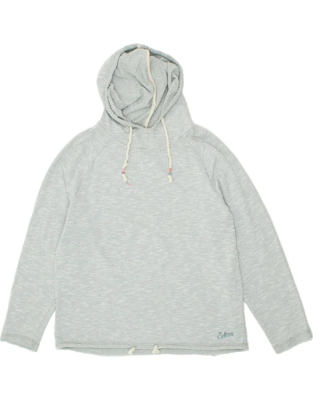 Price Rollback SALTROCK Womens Hoodie Jumper UK 18 XL Blue Flecked Cotton