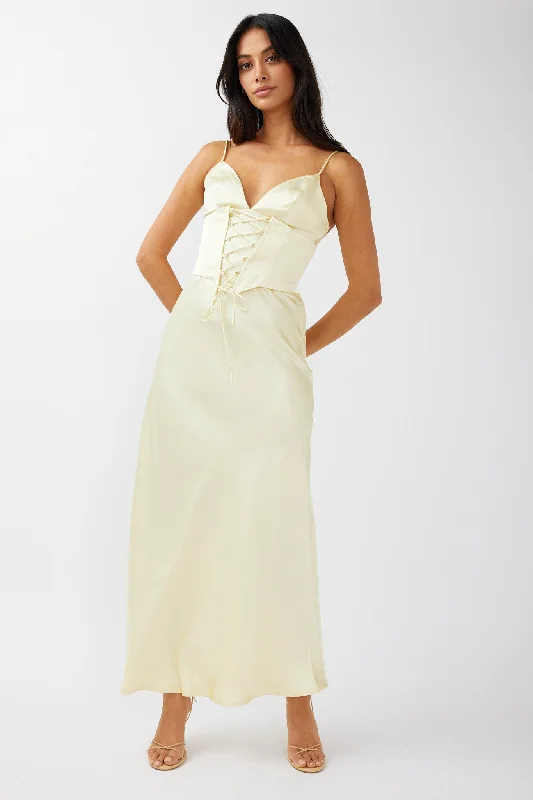 Big Discounts Downtown Cami Strap Corset Waist Dress Butter