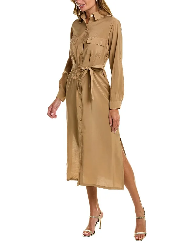 Final Sale Max Studio Tab Sleeve Midi Shirtdress