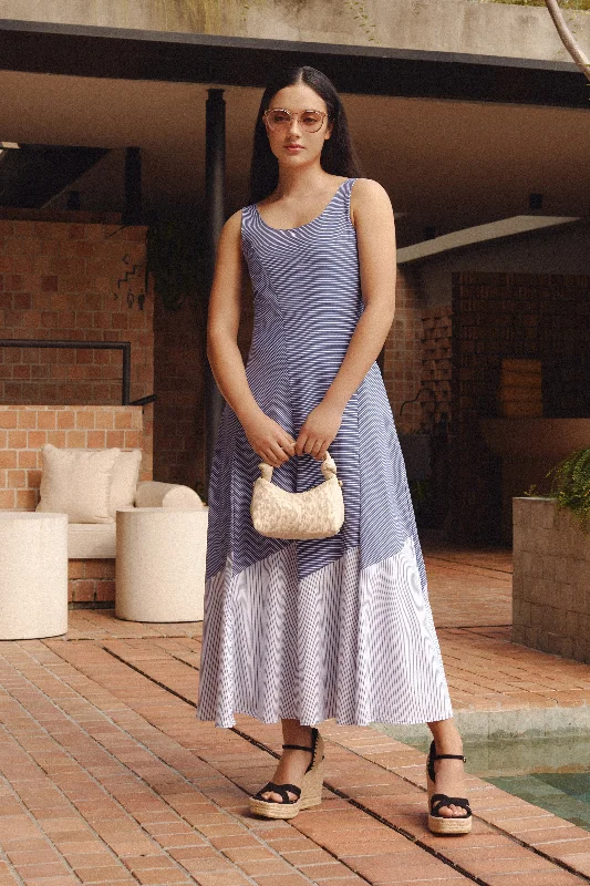 Limited Edition Saoirse Contrast Panel Stripe Dress
