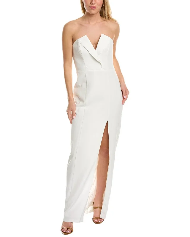 Don't Wait Aidan by Aidan Mattox Strapless Column Gown