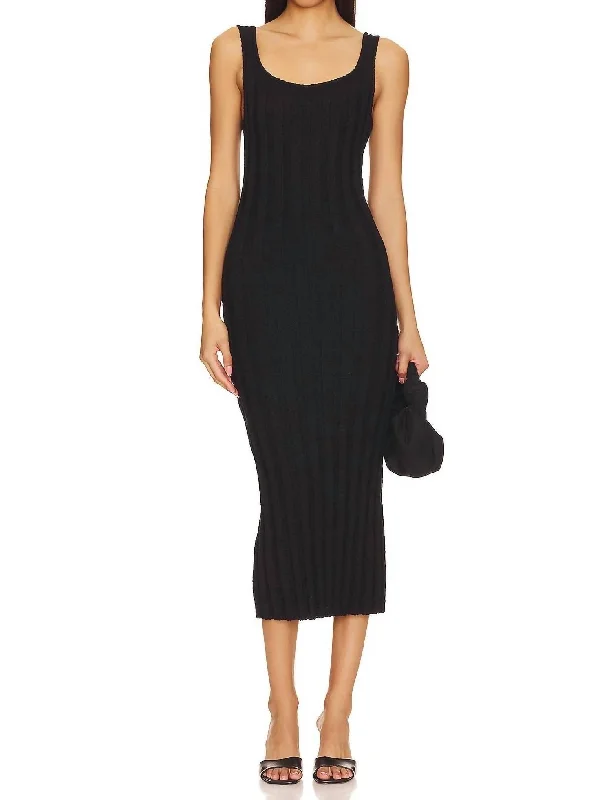 Amazing Deals Santos Sweater Midi Dress In Black