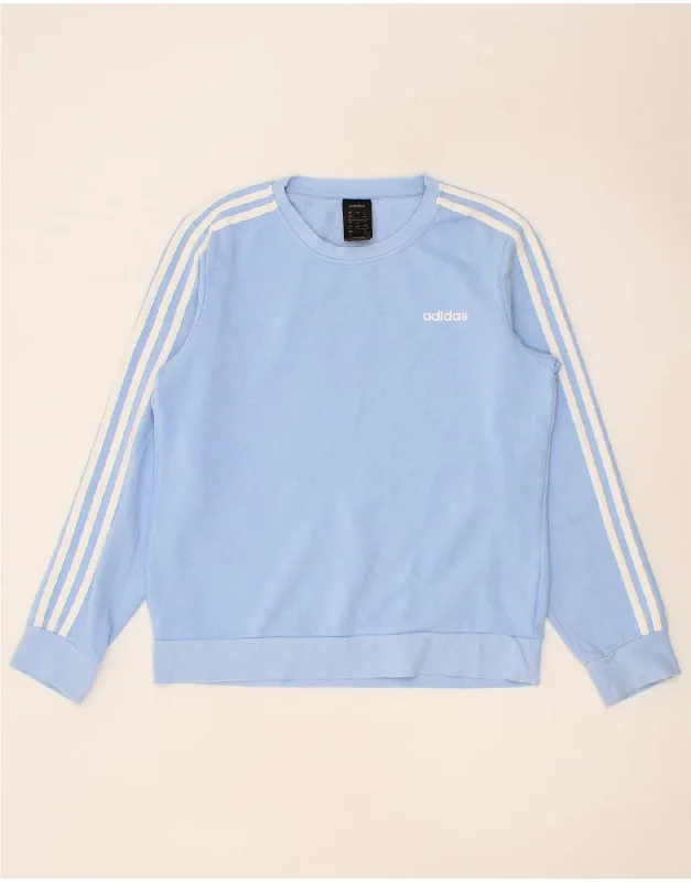 Can't Miss ADIDAS Womens Sweatshirt Jumper UK 16 Large Blue Cotton