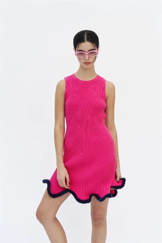 Mega Sale XENA 3D WAVY MINI TANK DRESS