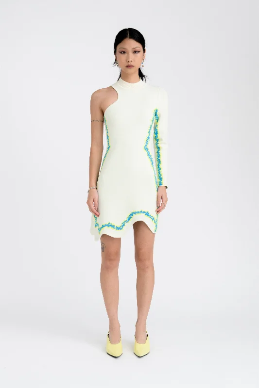 Year-End Sale MANTA ONE SLEEVE WAVY DRESS